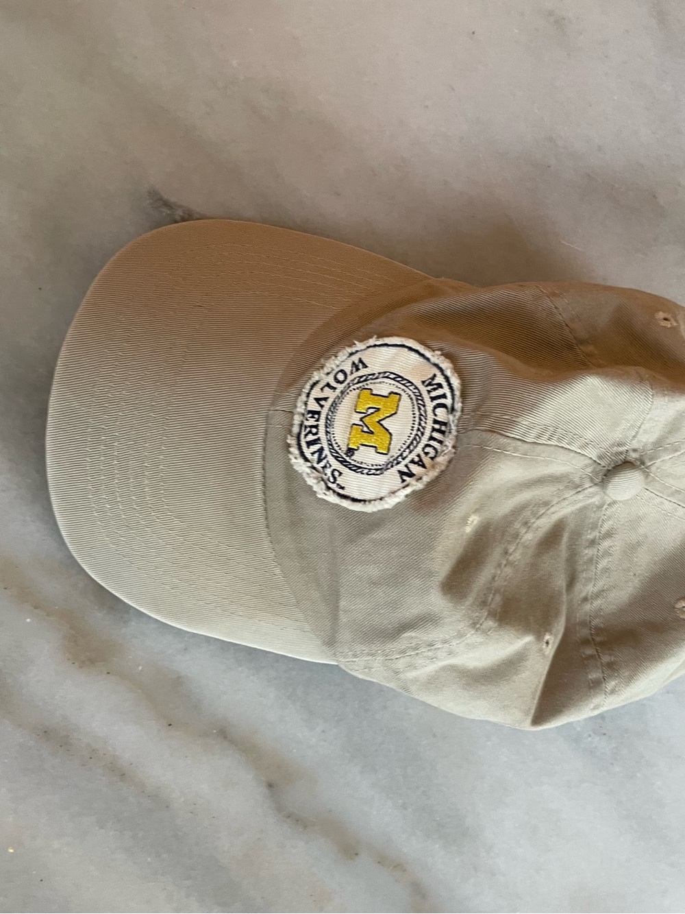 MICHIGAN Khaki Baseball Cap with Yellow M Patch